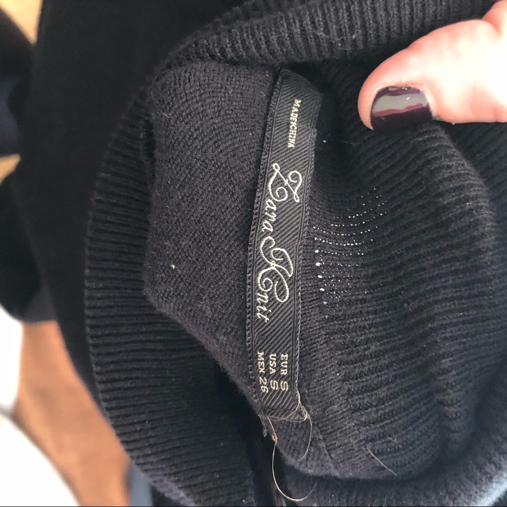 Classic black Zara turtleneck knit sweater small - Picture 3 of 4
